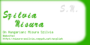 szilvia misura business card